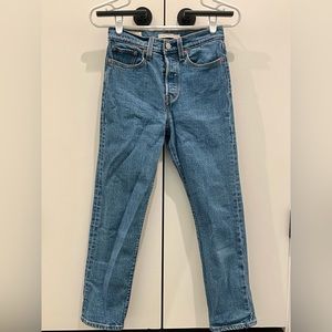 Levis Premium Wedgie Straight W24L26 Blue